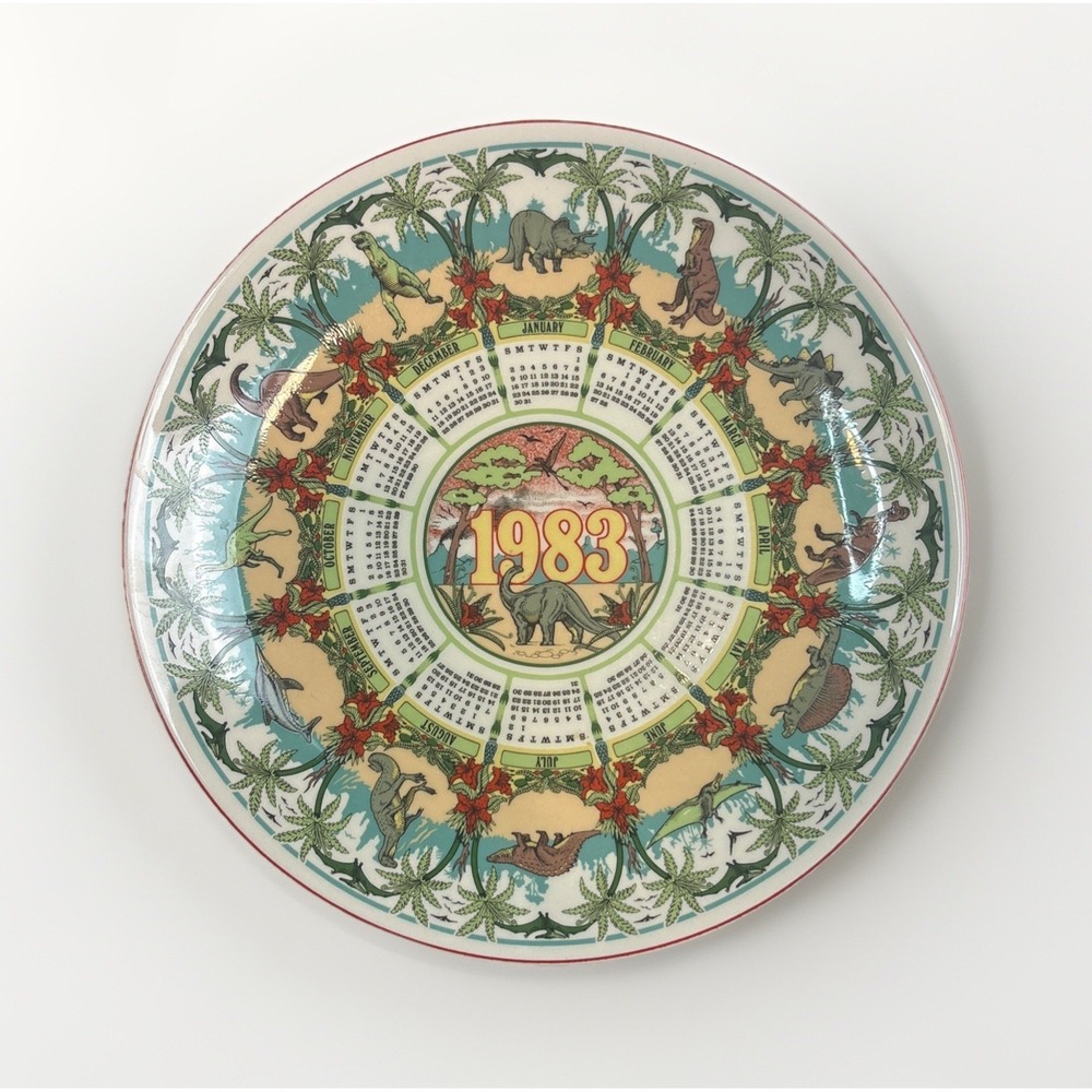 Wedgewood Vintage Collectors Calendar Plate 1983 The Age Of Reptiles